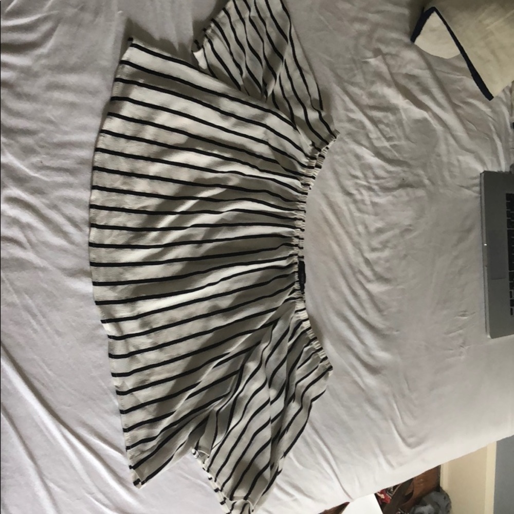 Large Black & white stripped off the shoulder top
